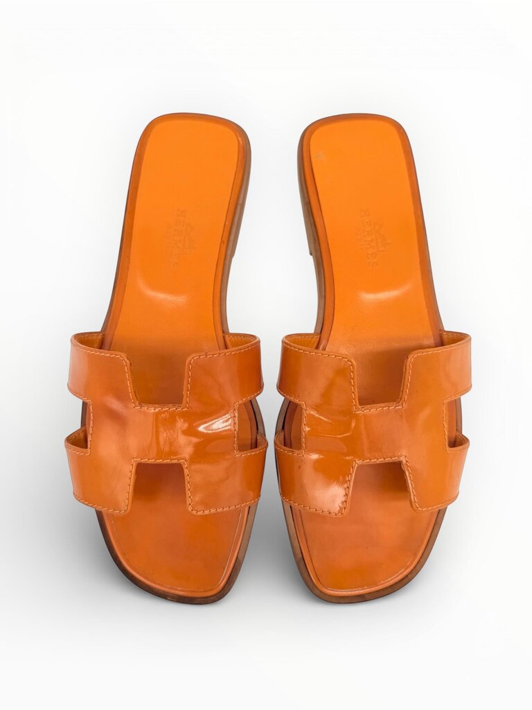 'Oran' Patent Leather Flats Size 36