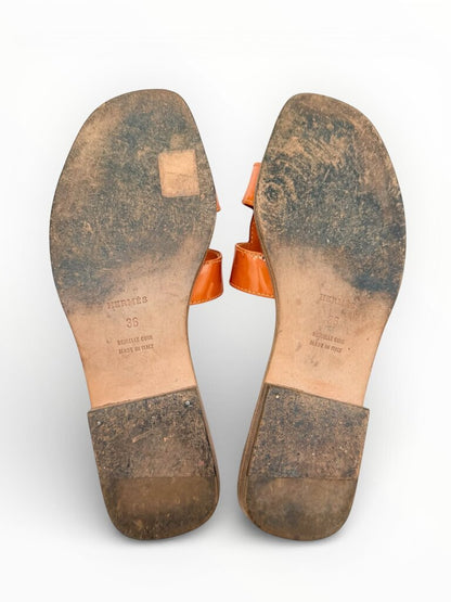 'Oran' Patent Leather Flats Size 36