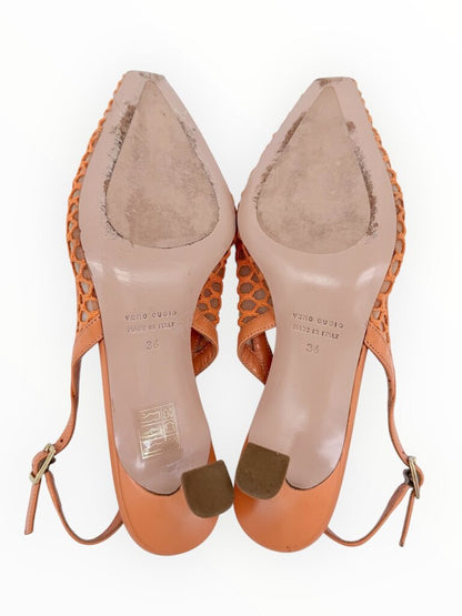 Mesh Slingback Heels Size 36