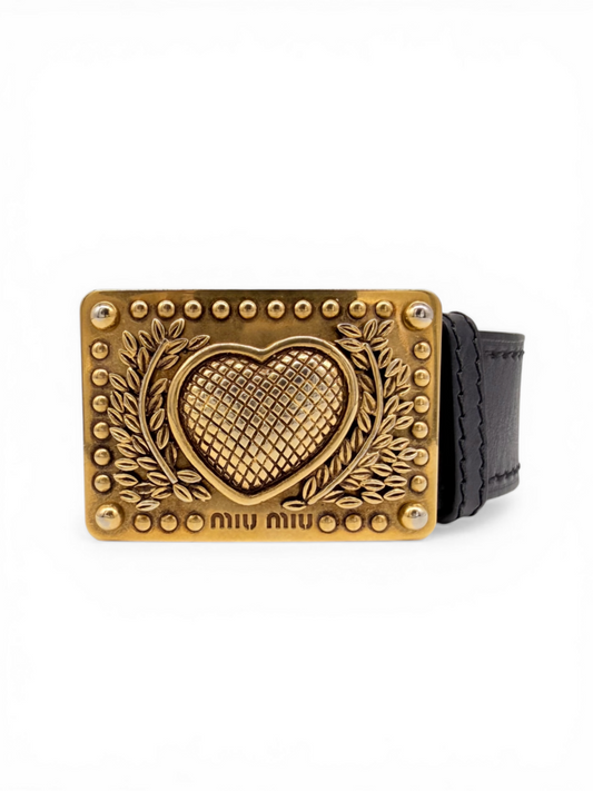 'Heart' Leather Belt Size 36