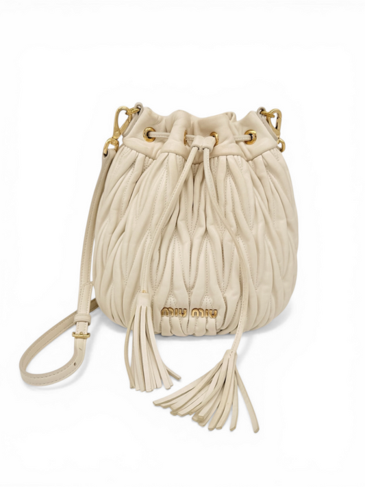 Nappa 'Matelasse Bucket Bag'