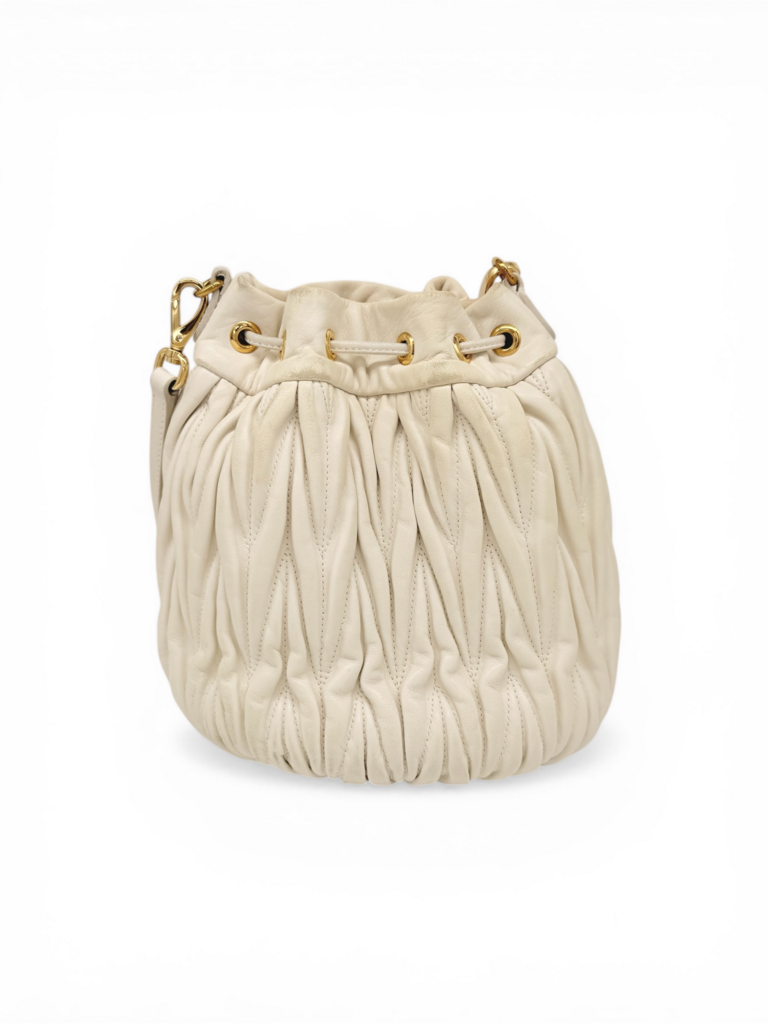 Nappa 'Matelasse Bucket Bag'