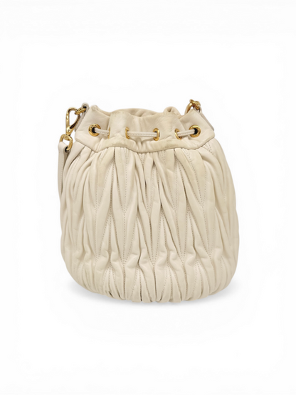 Nappa 'Matelasse Bucket Bag'