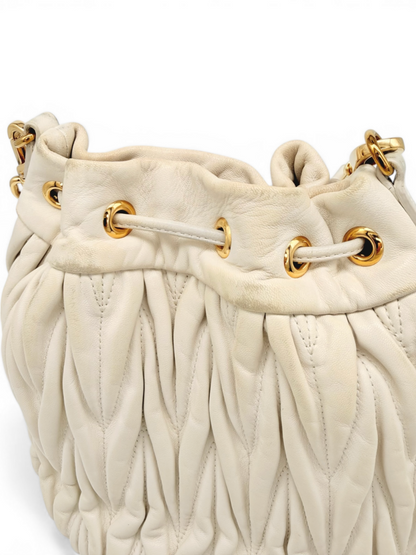 Nappa 'Matelasse Bucket Bag'