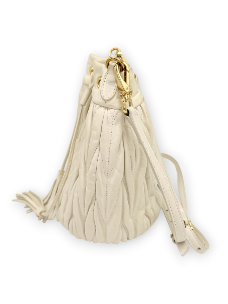 Nappa 'Matelasse Bucket Bag'