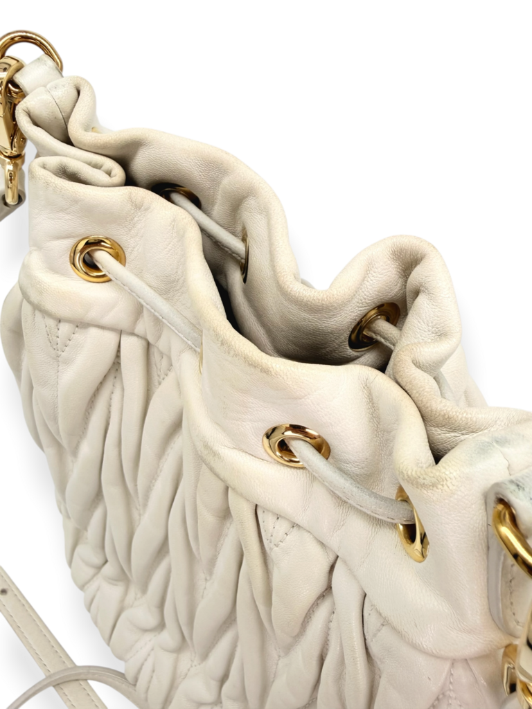Nappa 'Matelasse Bucket Bag'