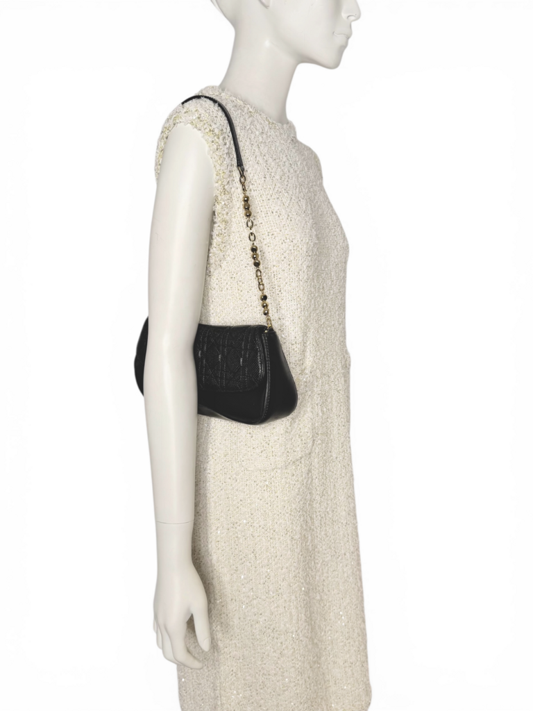 Vintage Cannage Leather Shoulder Bag