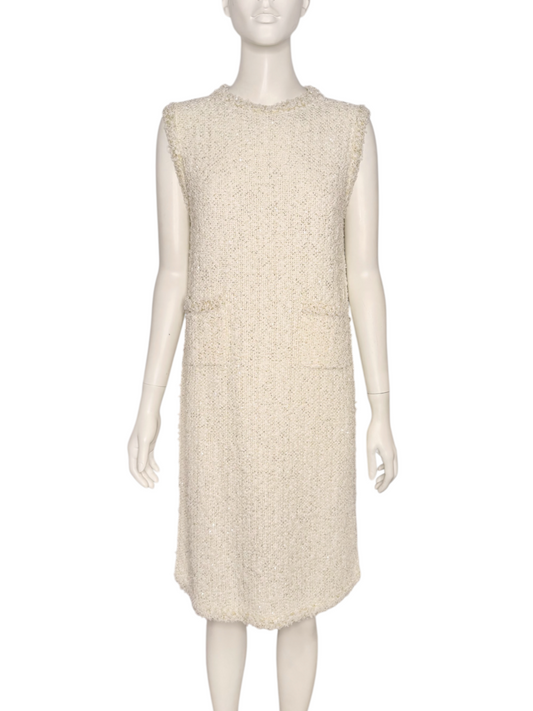 Tweed & Sequin Shift Dress Size 10