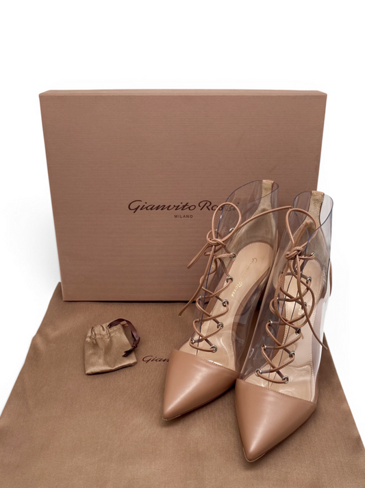 PVC & Leather Ankle Boots Size 37.5