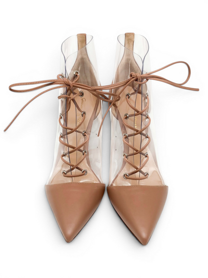 PVC & Leather Ankle Boots Size 37.5