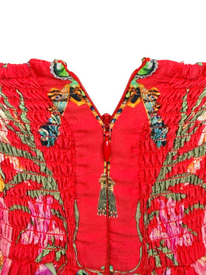 Camilla 'Ruffle Some Feathers' Short Silk Dress Size XS Est RRP $799