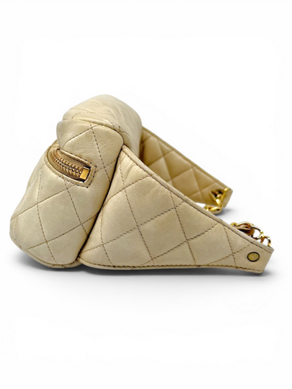 Chanel Vintage Quilted Waist Belt Bag