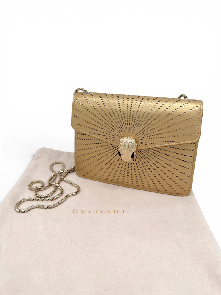Bvlgari Serpenti Laser Cut Cross Body Leather Bag 'As Is' - Est RRP $5000