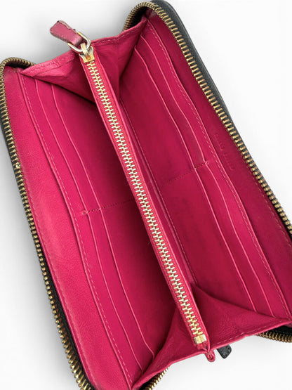 Miu Miu Patent Continental Zip Around Wallet