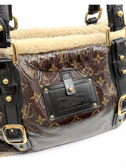 Louis Vuitton Monogram Shearling Thunder Mouton Tote Bag