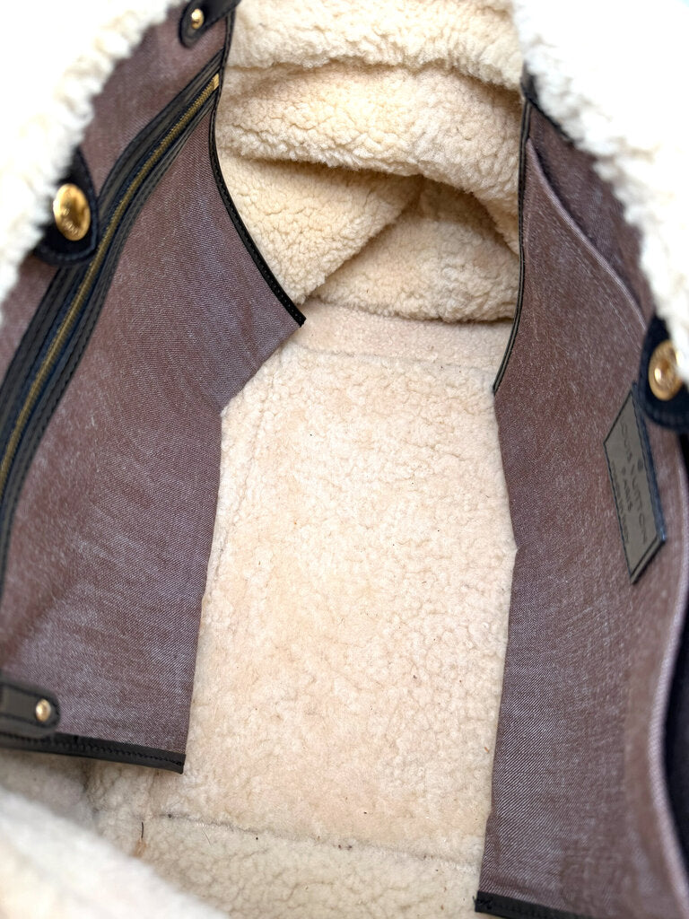 Louis Vuitton Monogram Shearling Thunder Mouton Tote Bag