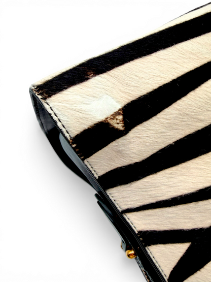 Tods Zebra Print Calf Skin Bag