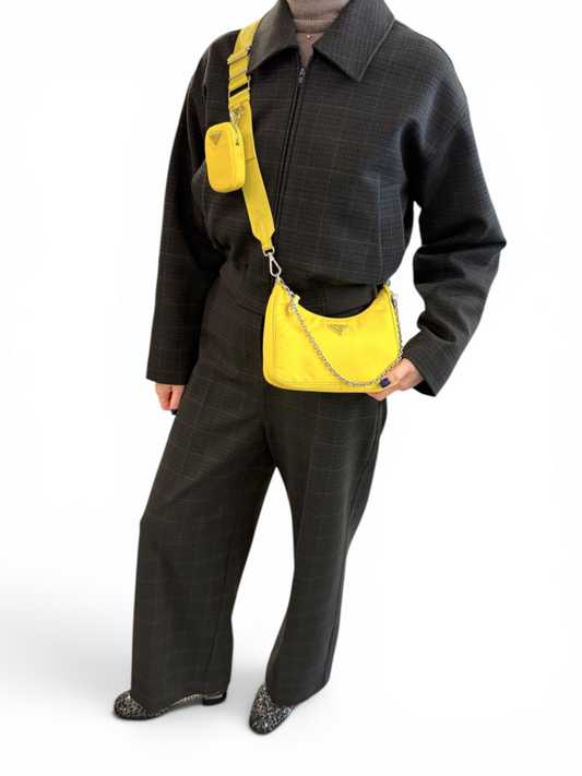 Re-Edition 2005 Re-Nylon Shoulder Bag With Dust Bag, Box & Shopping Bag