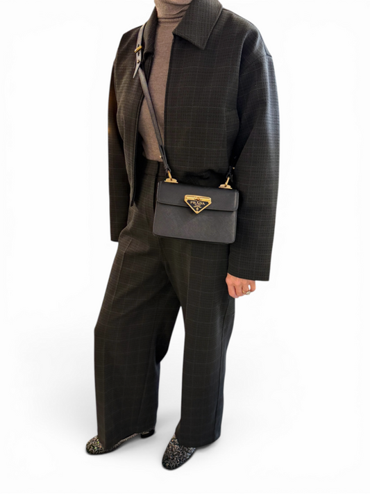 Saffiano Sidonie Flap Shoulder Bag & Dust Bag