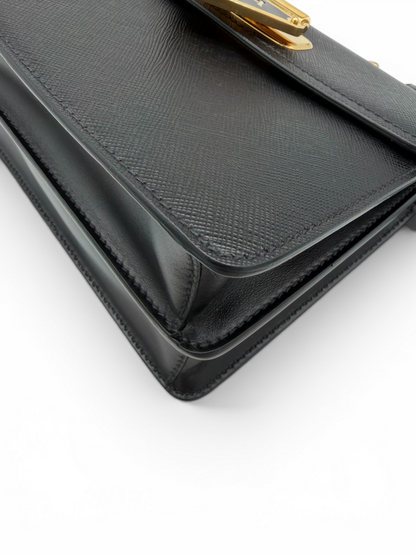 Saffiano Sidonie Flap Shoulder Bag & Dust Bag