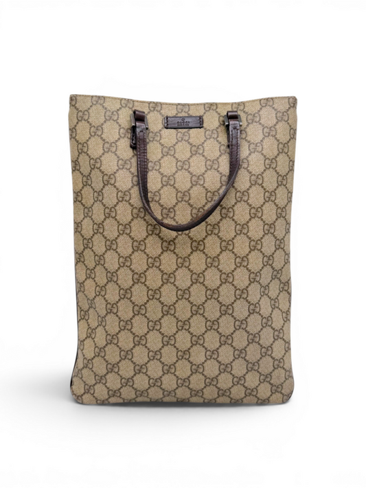 GG Supreme Flat Vertical Tote & Dust Bag