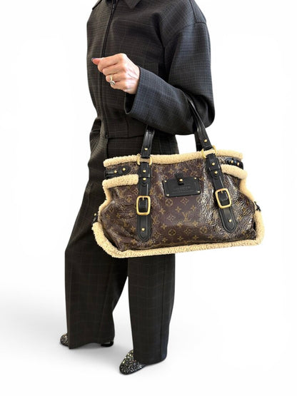 Louis Vuitton Monogram Shearling Thunder Mouton Tote Bag