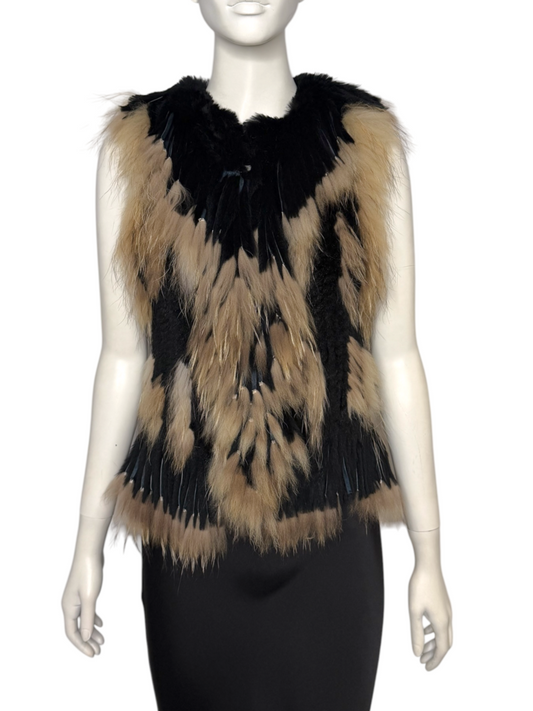 Sascha Rabbit Fur Vest Size S