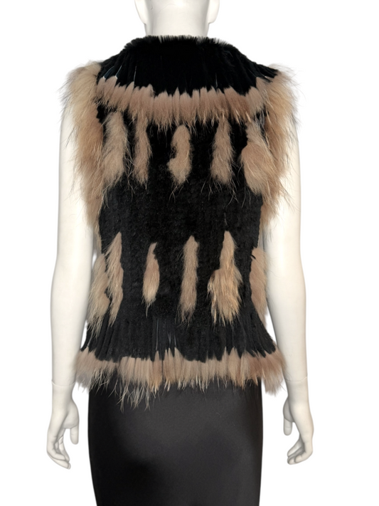 Sascha Rabbit Fur Vest Size S