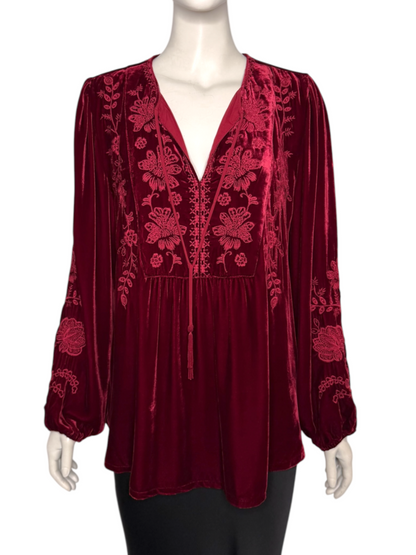 Silk Velvet Top Size M