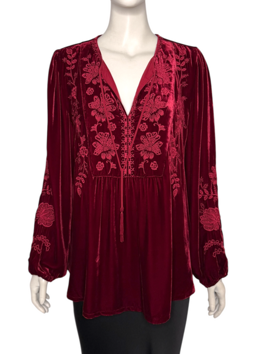 Silk Velvet Top Size M