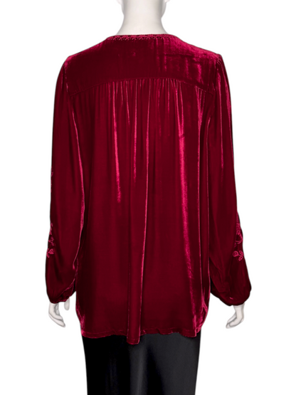 Silk Velvet Top Size M