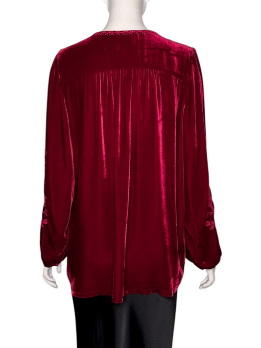 Silk Velvet Top Size M