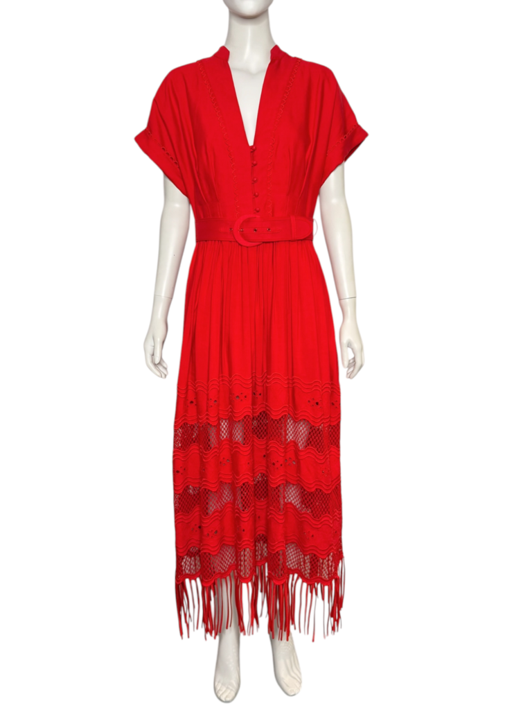 'Giovanni' Linen Blend Dress Size 10