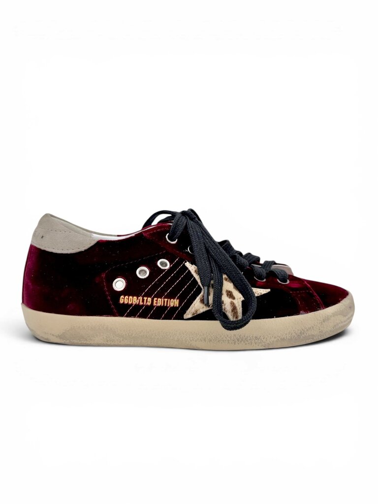 Red Velvet Superstar Sneakers Including Dust Bag & Box Size 37