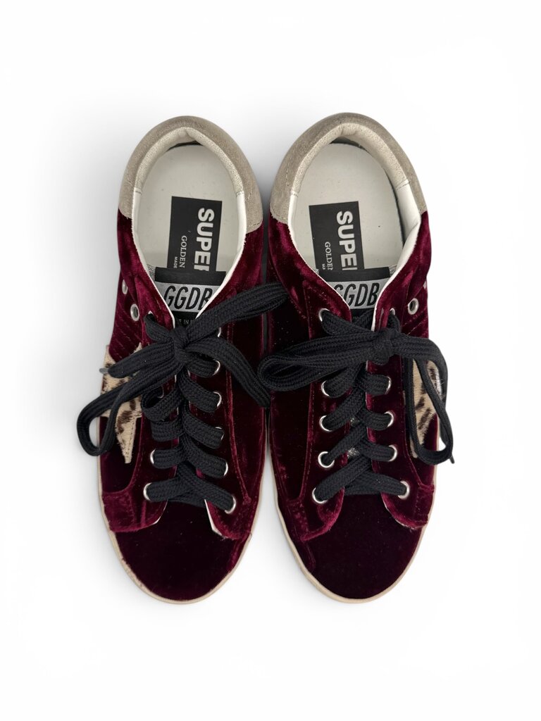 Red Velvet Superstar Sneakers Including Dust Bag & Box Size 37