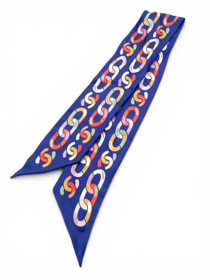 Chanel Silk Twilly Bandeau Scarf & Scrunchie
