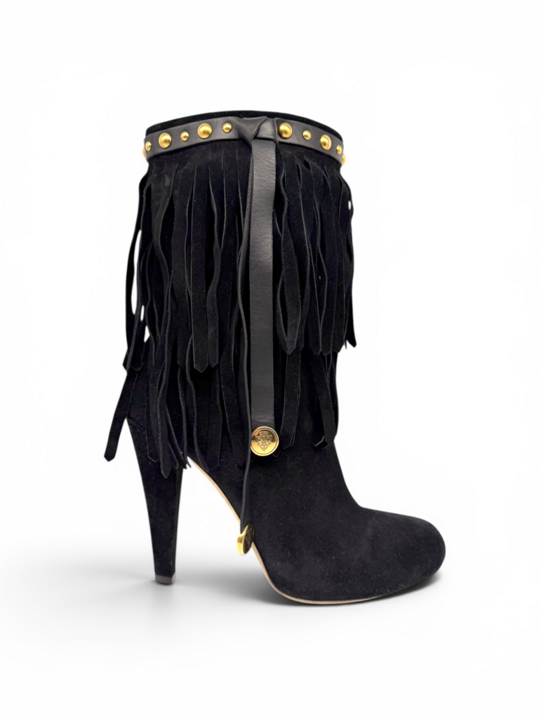 Suede Tassle Boots With Box & Dust Bag Size 40