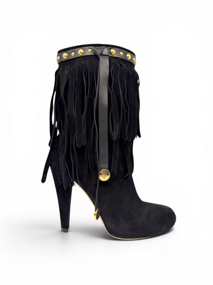 Suede Tassle Boots With Box & Dust Bag Size 40