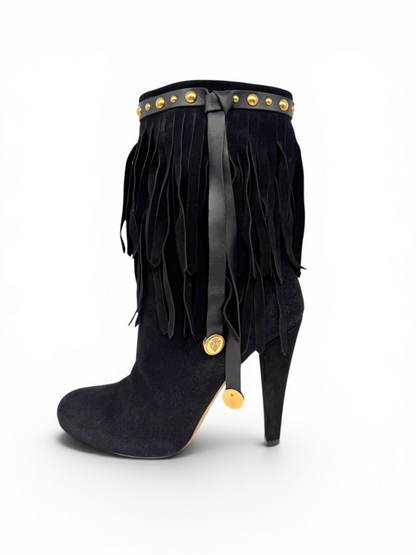 Suede Tassle Boots With Box & Dust Bag Size 40