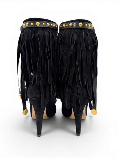Suede Tassle Boots With Box & Dust Bag Size 40