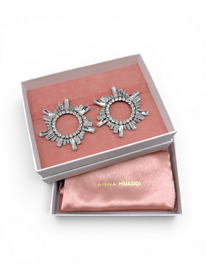 'Begum' Crystal Earrings Including Box & Dust Bag