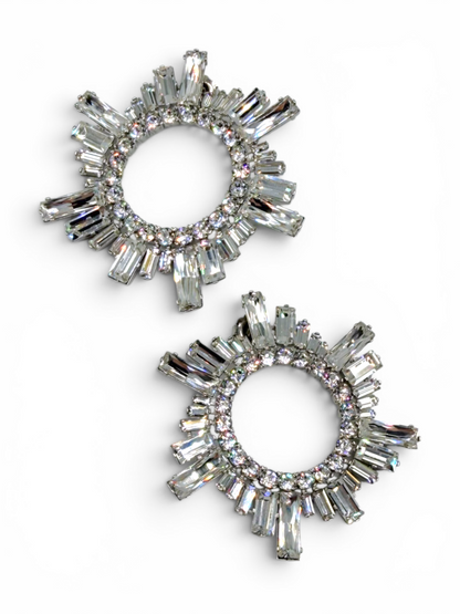 'Begum' Crystal Earrings Including Box & Dust Bag