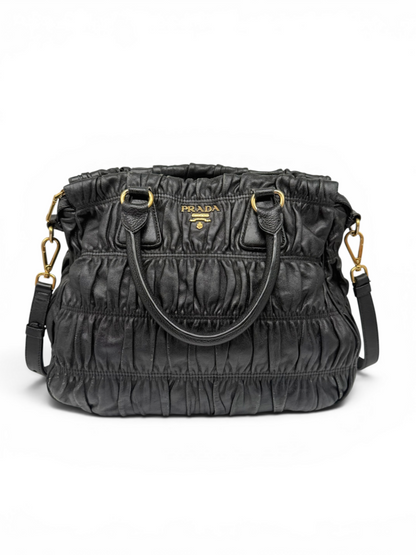 Gaufre Nappa Bag Including Shoulder Strap