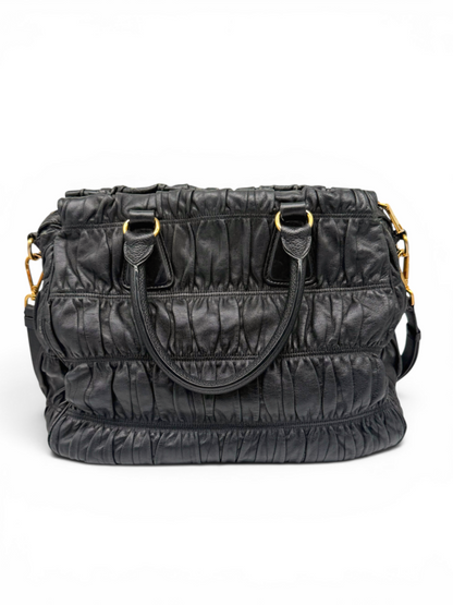 Gaufre Nappa Bag Including Shoulder Strap