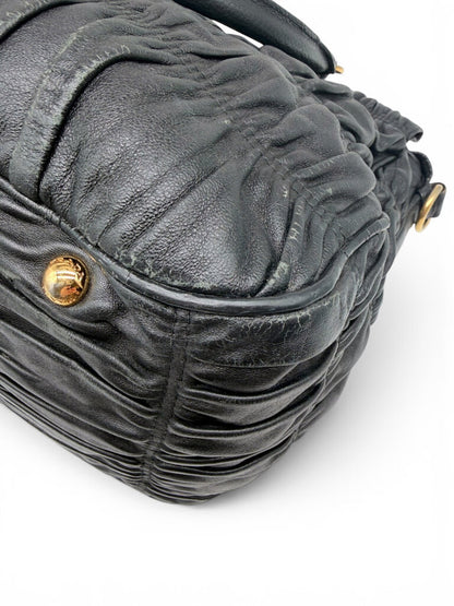 Gaufre Nappa Bag Including Shoulder Strap