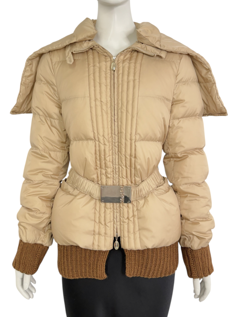 Puffer Jacket With Belt Size 12