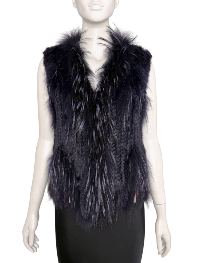 Rabbit Fur Vest Size S