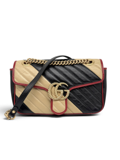Marmont Matelasse Diagonal Quilt Crossbody Bag & Dust Bag