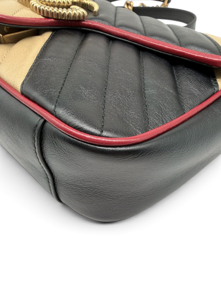 Marmont Matelasse Diagonal Quilt Crossbody Bag & Dust Bag