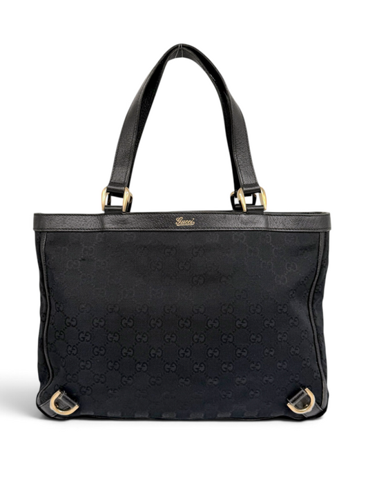 Canvas Abbey D-Ring Tote Bag With Dust Bag & Box